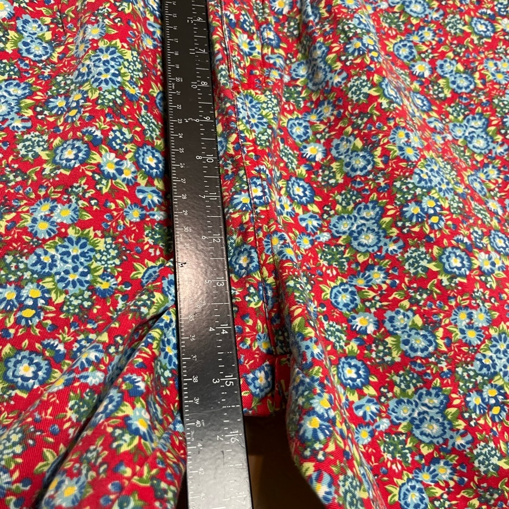 Vintage Cherokee women moms high rise front‎ pleated floral multicolor shorts 14 - Picture 8 of 16